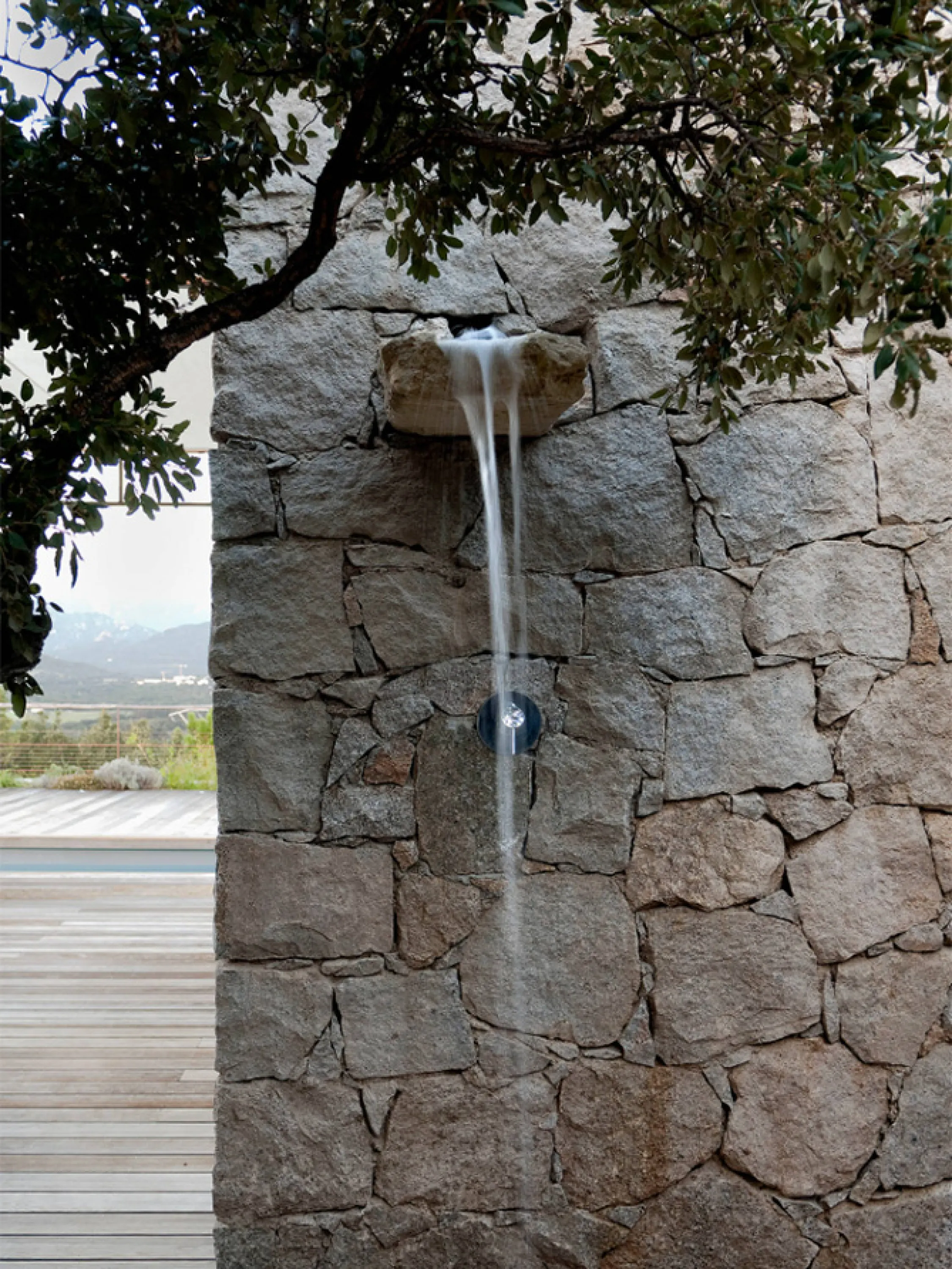 An outdoor shower.